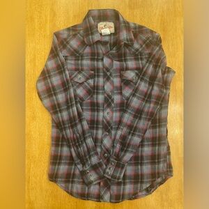 Vintage Wrangler Pearl Snap Plaid Button Up_Women's Size Small